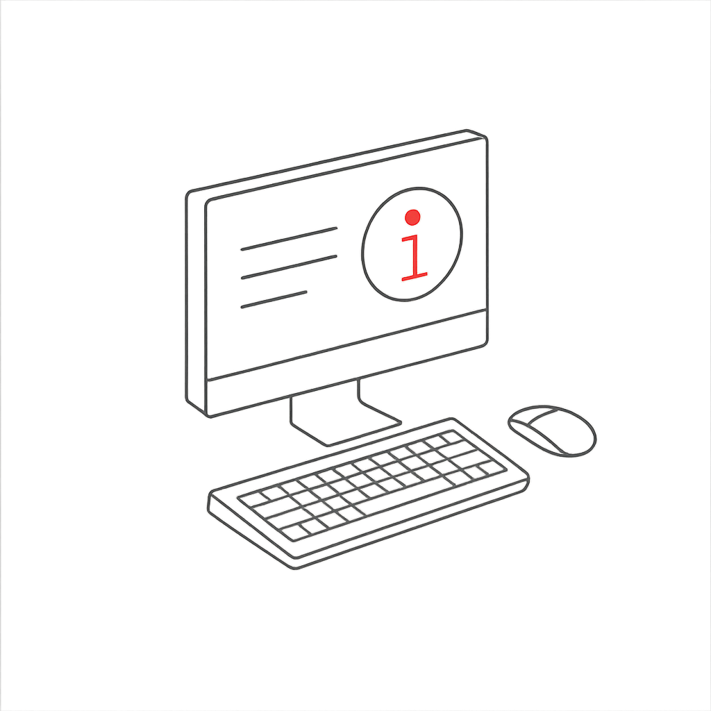 איור נקי של עמדת מחשב וקיפוד קטן – סגנון מינימליסטי