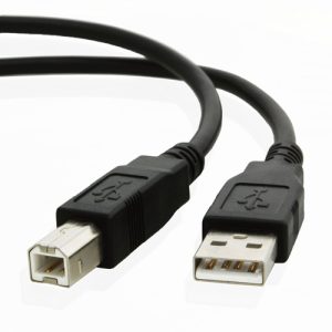 כבל חיבור למדפסת USB 2.0 – חיבור A-B באורך 3 או 5 מטר, איכותי ועמיד לשימוש ביתי ומשרדי.