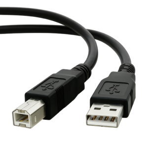 כבל חיבור למדפסת USB 2.0 – חיבור A-B באורך 3 או 5 מטר, איכותי ועמיד לשימוש ביתי ומשרדי.