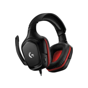 אוזניות גיימינג Logitech G332 חוטיות עם מיקרופון מתקפל (Stereo 3.5 מ״מ, דרייברים 50 מ״מ)
