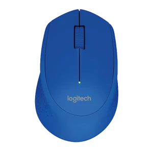 עכבר אלחוטי Logitech M280 כחול עם דונגל ננו (תצוגת חזית)