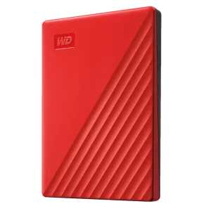 כונן אחסון חיצוני Western Digital My Passport 2TB בצבע אדום – USB 3.x, נייד