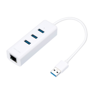 מתאם רשת קווית / מפצל TP-Link UE330 – USB 3.0 ל-Gigabit Ethernet עם מפצל 3×USB-A