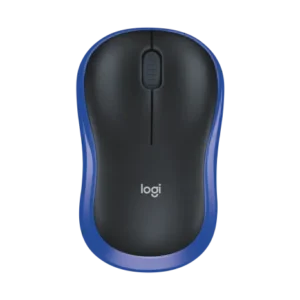 עכבר אלחוטי Logitech M185 כחול־שחור עם דונגל USB (2.4GHz), עיצוב קומפקטי