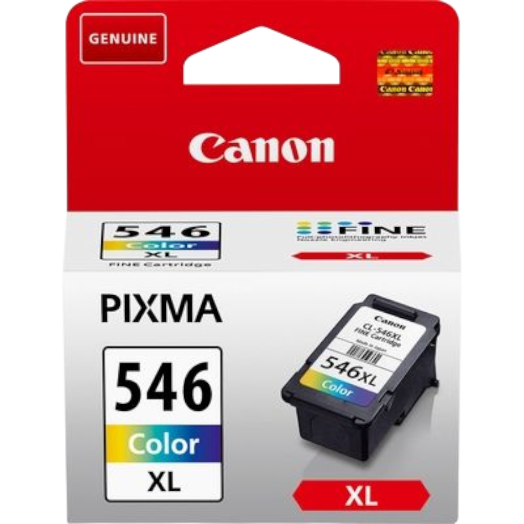 ראש דיו צבעוני מקורי Canon CL-546XL – שלישיית צבעים (Tri-Color) להדפסה באיכות גבוהה.
