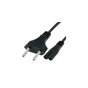 כבל חשמל שמיניה (C7) – 1.5 מטר, תקע ישראלי