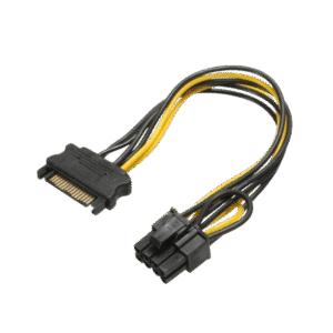 כבל מתאם SATA 15-Pin זכר ל־PCIe 8-Pin נקבה – הזנת GPU
