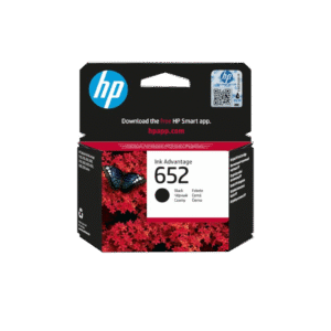 ראש דיו שחור מקורי HP 652 – הדפסה חדה וברורה, אידיאלי למסמכים יומיומיים.