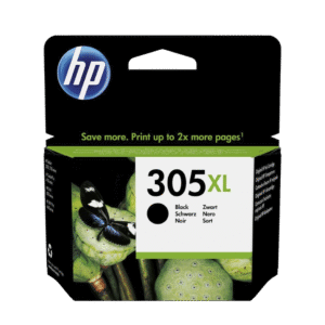 ראש דיו שחור מקורי HP 305XL – גרסה מוגדלת (XL) לתפוקה גבוהה והדפסה חדה.