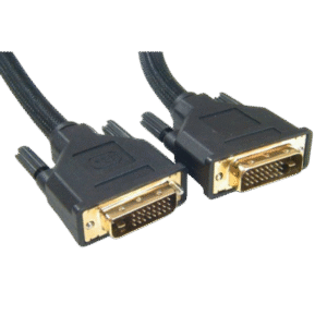 כבל DVI מסוכך איכותי – חיבורי זכר לזכר חזיתיים