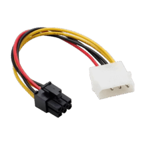 כבל מתח פנימי Molex ל־PCI Express – מתאם חשמל לכרטיס מסך
