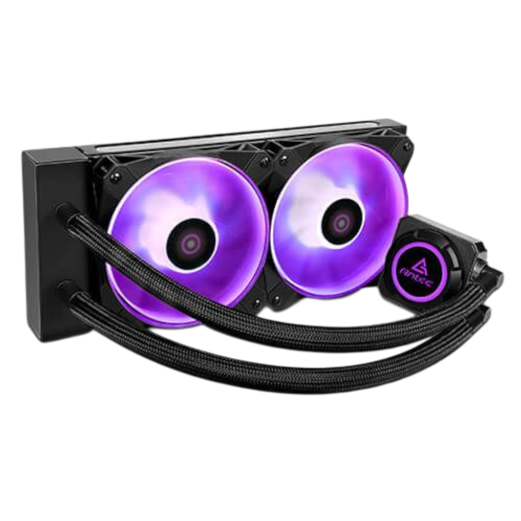 קירור מים למעבד Antec K240 RGB עם תאורה סגולה