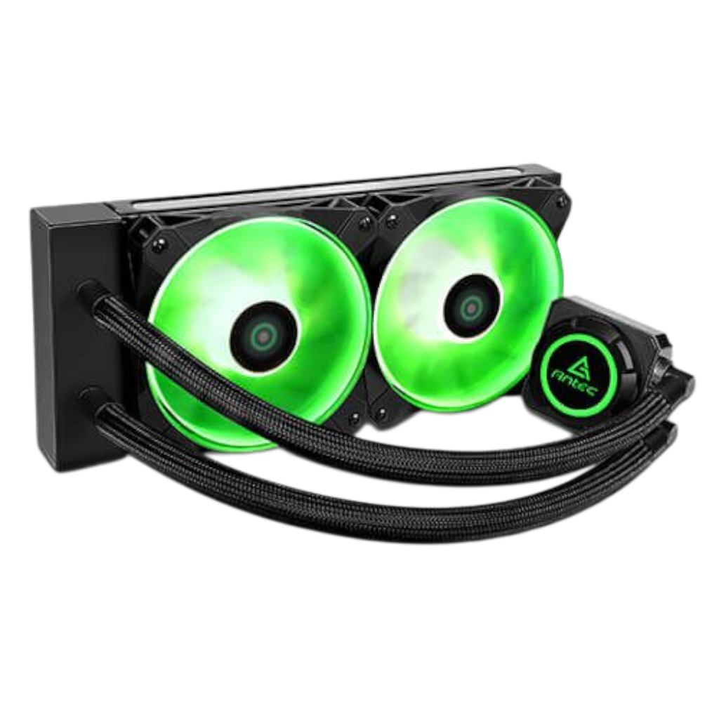 קירור מים למעבד Antec K240 RGB עם תאורה ירוקה
