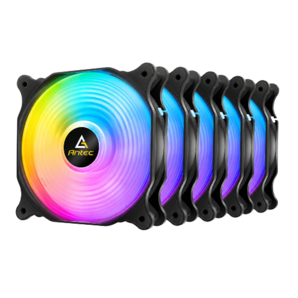 סט חמישיית מאווררי Antec F12 Racing RGB ARGB 120mm