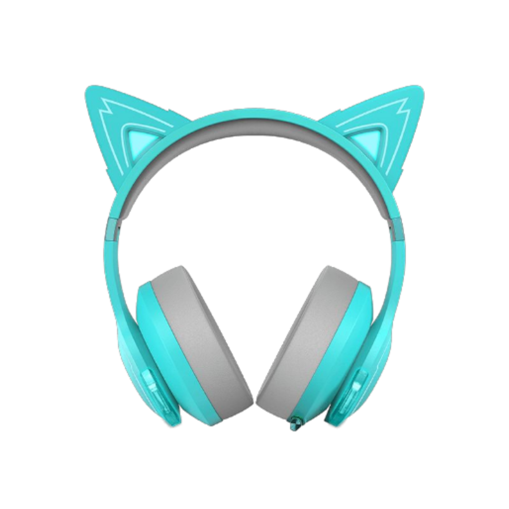אוזניות גיימינג Edifier HECATE G5BT CAT RGB בצבע טורקיז