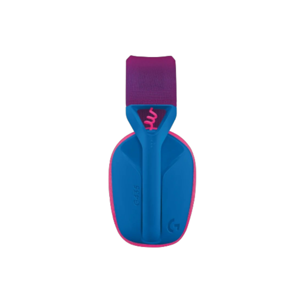 אוזניות Logitech G435 כחול ורוד – צד שמאל
