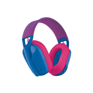 אוזניות גיימינג אלחוטיות Logitech G435 Lightspeed בצבע כחול ורוד – מבט אלכסוני