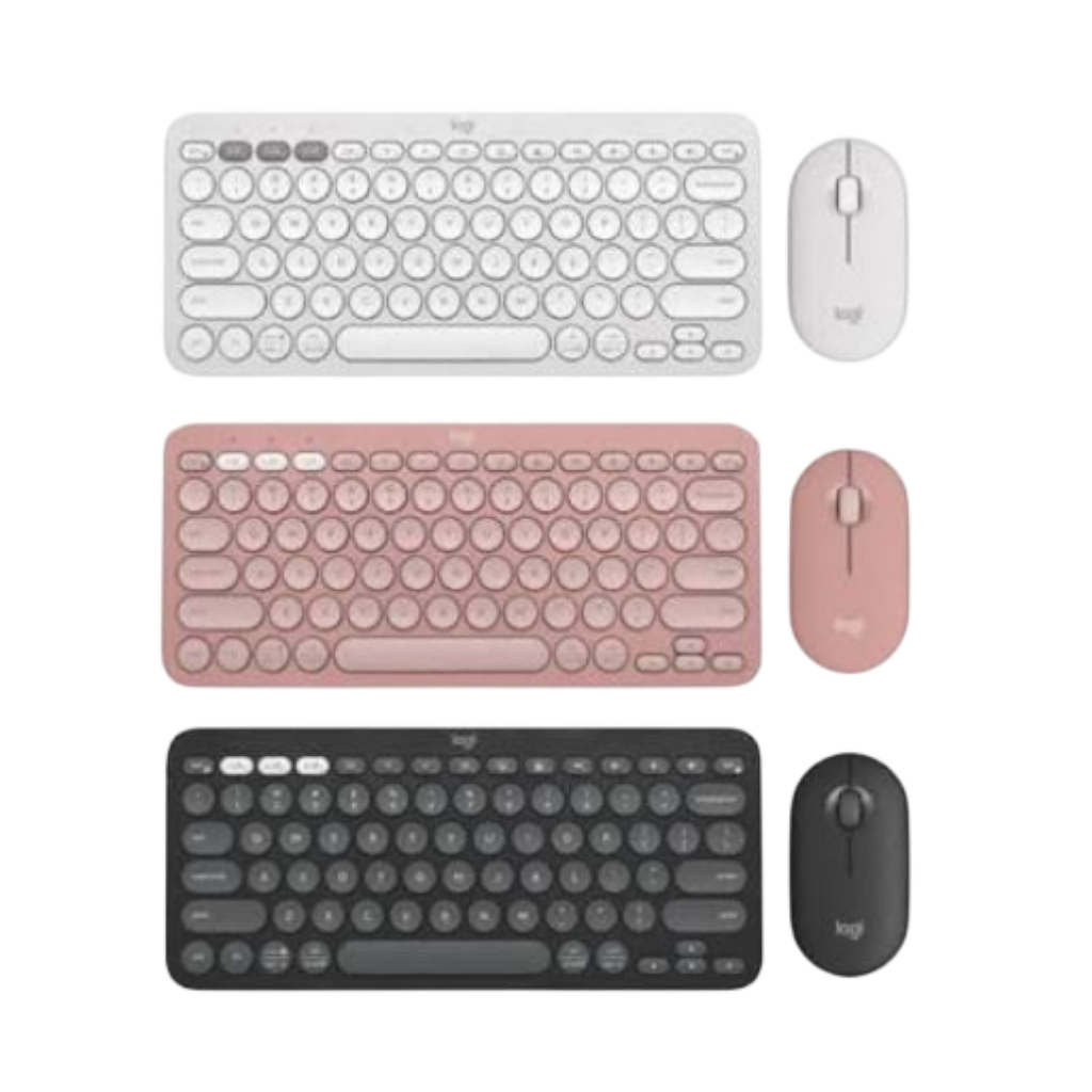 Logitech K380s and Pebble M350s Wireless Combo Colors