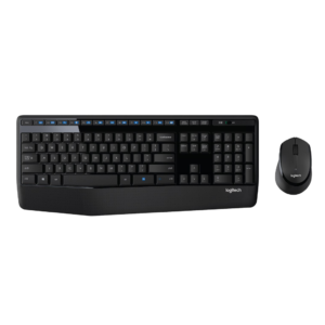 סט מקלדת ועכבר אלחוטיים Logitech MK345 שחור – מקלדת מלאה ועכבר עם מקלט USB (2.4GHz)