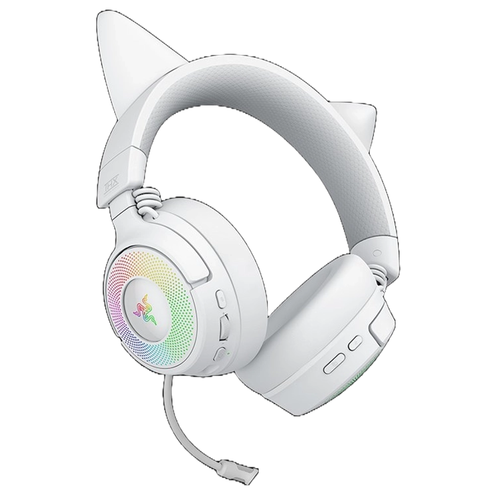 Razer Kraken Kitty V3 Pro Wireless White Side View