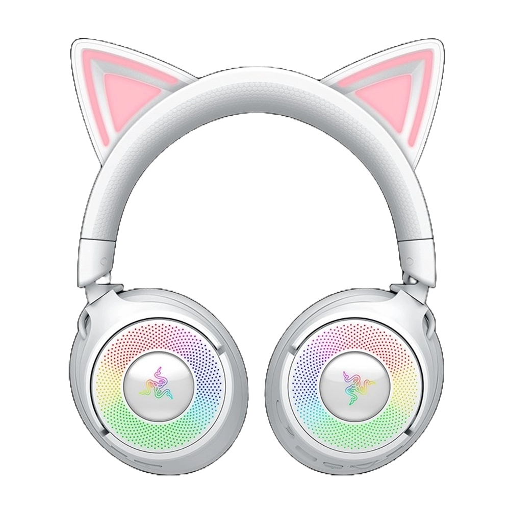 Razer Kraken Kitty V3 Pro Wireless White Front View