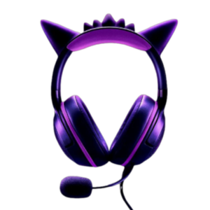 אוזניות גיימינג Razer Kraken Kitty V2 Gengar Edition תאורת RGB מבט קדמי