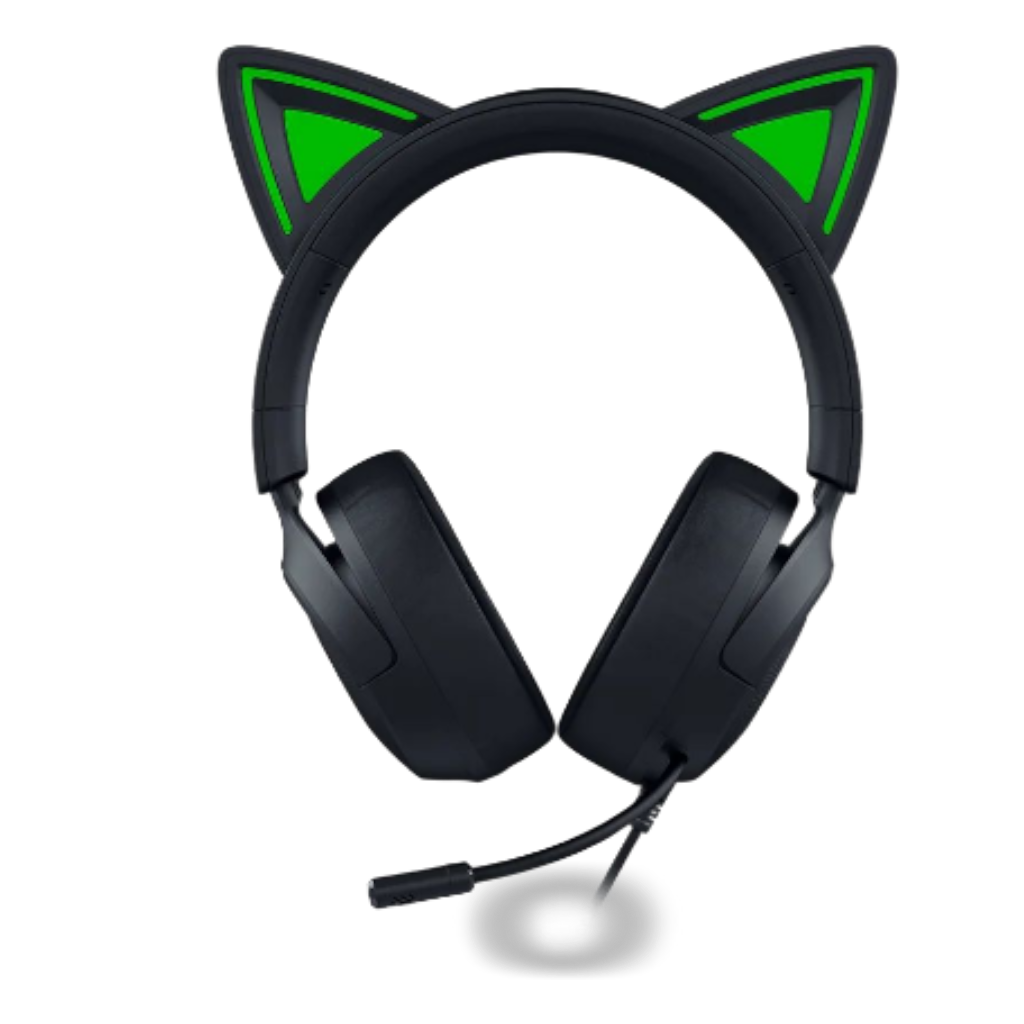 אוזניות גיימינג Razer Kraken Kitty V3 X שחור – מבט קדמי
