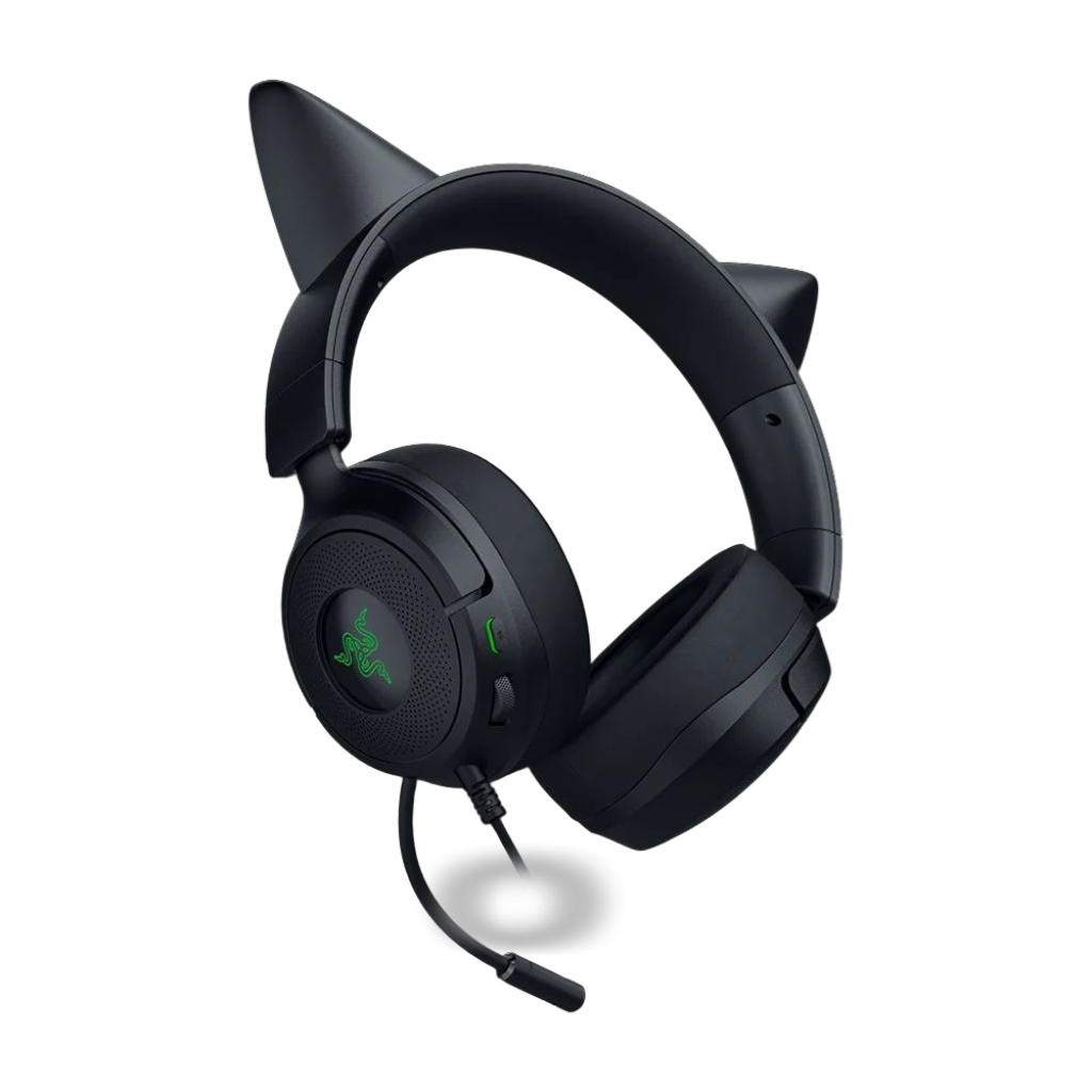 אוזניות גיימינג Razer Kraken Kitty V3 X שחור – מבט צד מלא