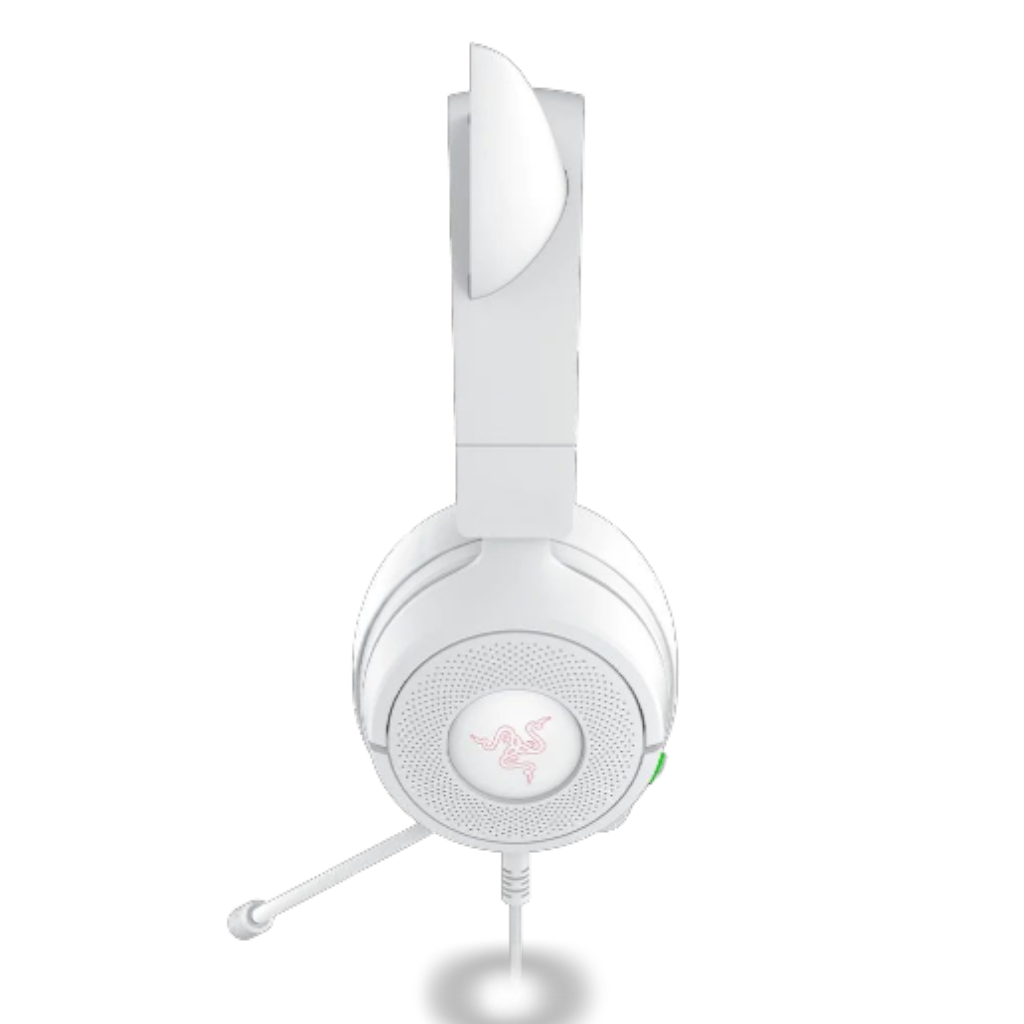 אוזניות גיימינג Razer Kraken Kitty V3 X לבן – מבט צד מלא