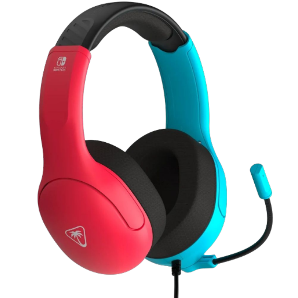 אוזניות גיימינג חוטיות Turtle Beach Airlite Fit Nintendo Switch בצבע טורקיז פוקסיה – מבט אלכסוני