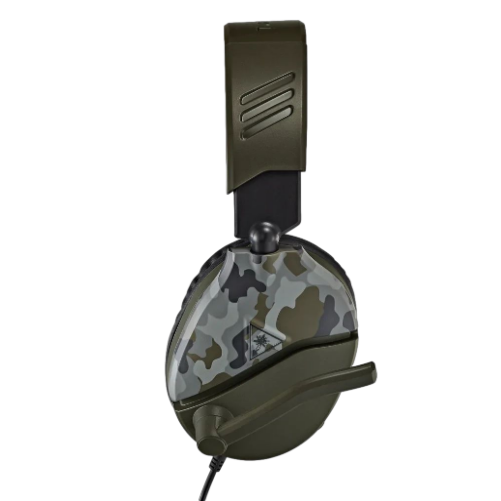 אוזניות Turtle Beach Recon 70 Green Camo מבט צד עם מיקרופון