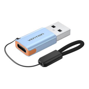 מתאם Vention USB-A ל-USB-C זכר לנקבה בצבע כחול בהיר