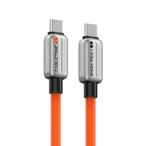 כבל USB-C ל-USB-C 240W מבית Cabletime בצבע כתום באורך 2 מטר