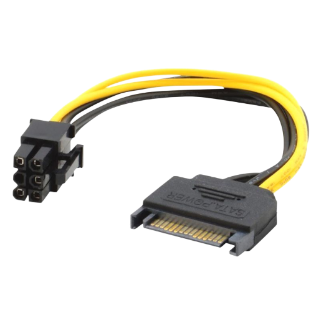 ืืื ืืชืื SATA 15Pin ืืืจ ื-PCIe 6Pin ื ืงืื