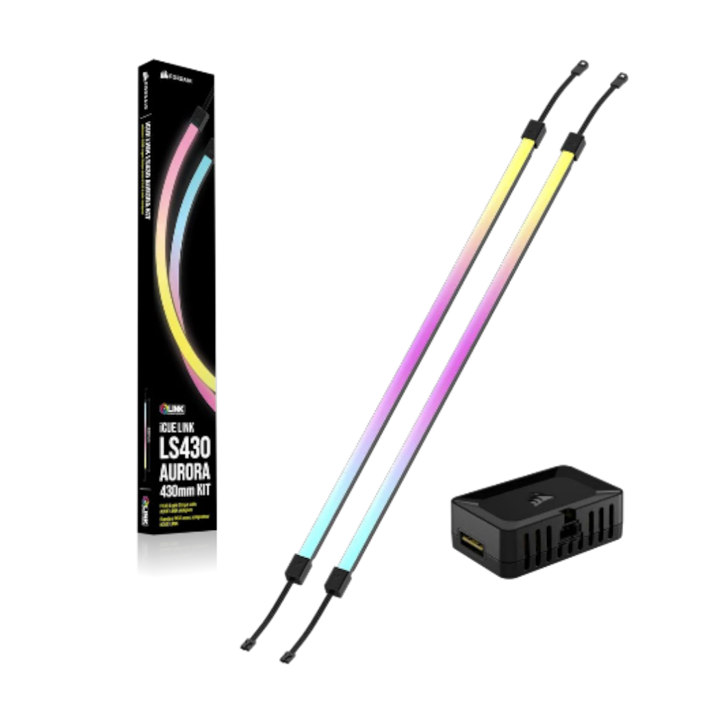 פסי תאורת RGB למחשב CORSAIR iCUE LINK LS430 Aurora RGB Light Strips Kit 430mm