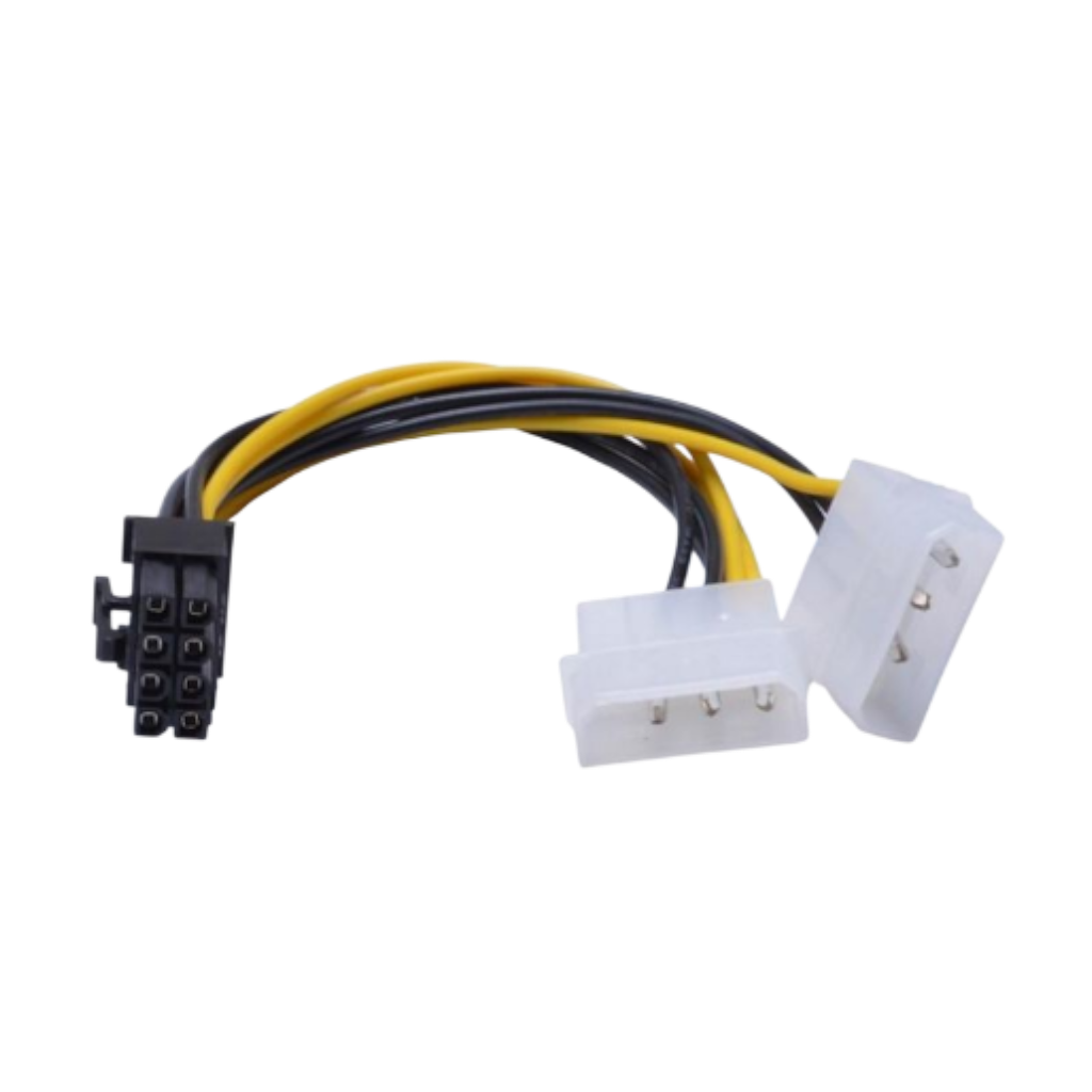 ืืื ืืฉืื 2ร Molex 4Pin ื ืงืื ื-PCIe 6+2 Pin ื ืงืื ืืืจืืืกื ืืกื