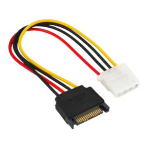 מתאם מתח SATA זכר ל-Molex נקבה מבית GoldTouch