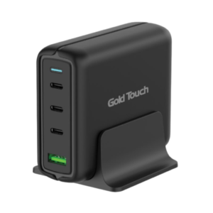 מטען שולחני Gold Touch E-QC140W בהספק 140W עם 3 יציאות USB-C ויציאת USB-A
