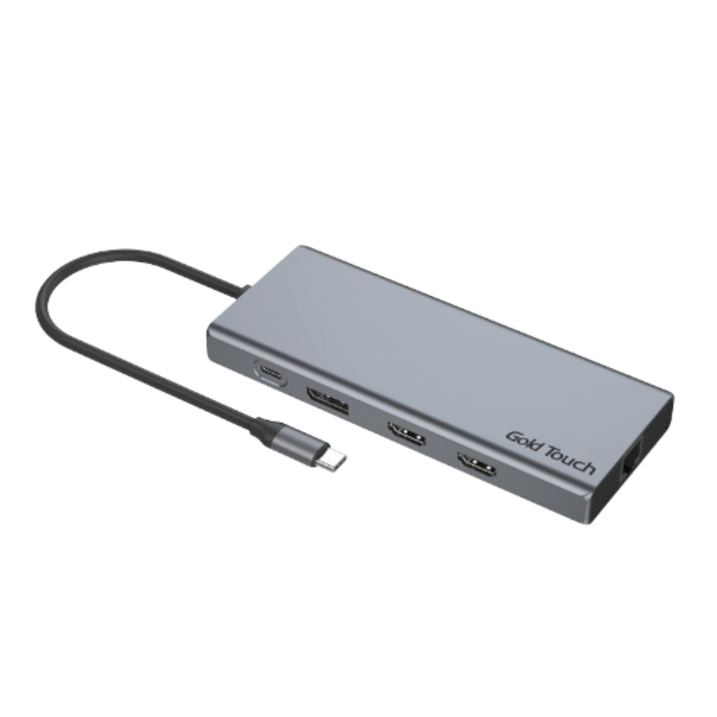 תחנת עגינה USB-C Gold Touch SU-C18 עם HDMI DisplayPort ו-PD 100W