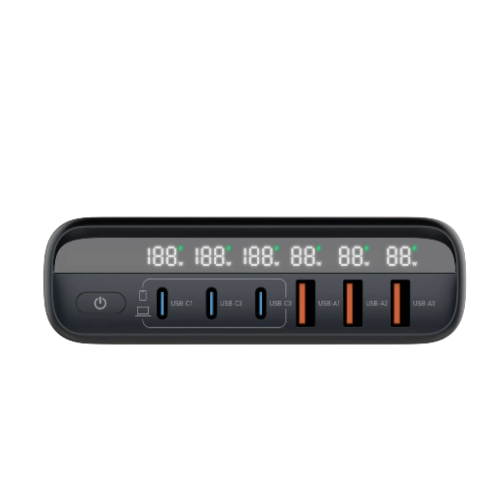 ืืืืช ืืฆืืืืช ืืืขื Miracase MWC140W ืขื 3 USB-C ื-3 USB-A