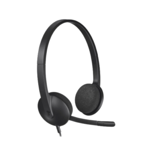 אוזניות ומיקרופון Logitech USB H340 שחור