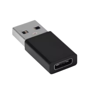 מתאם GoldTouch USB 3.0 Type-A זכר ל־USB-C נקבה בצבע שחור